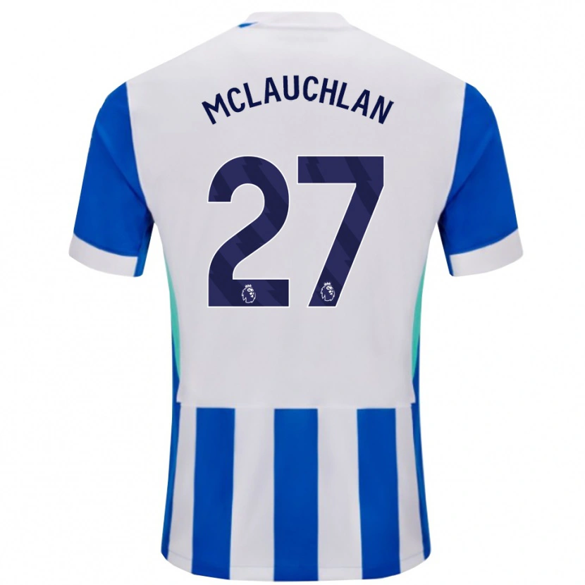 Danxen Hombre Camiseta Rachel Mclauchlan #27 Azul Blanco 1ª Equipación 2025/26 La Camisa