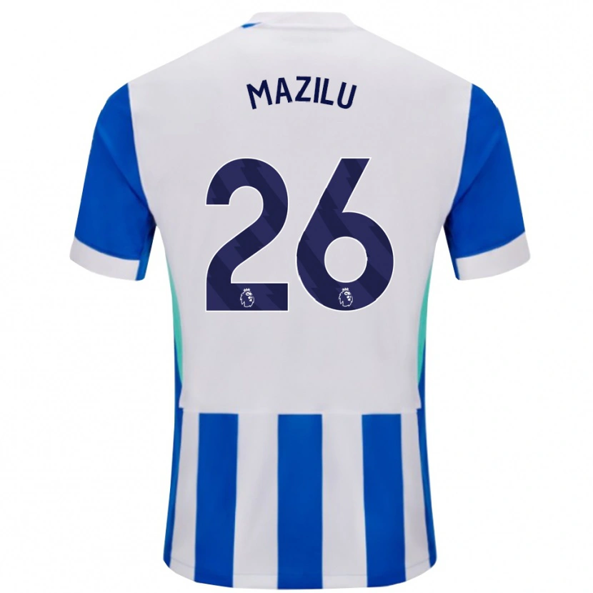 Danxen Hombre Camiseta Adrian Mazilu #26 Azul Blanco 1ª Equipación 2025/26 La Camisa