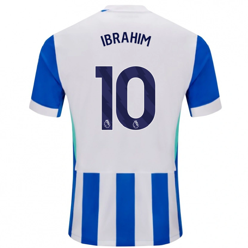 Danxen Hombre Camiseta Younes Ibrahim #10 Azul Blanco 1ª Equipación 2025/26 La Camisa