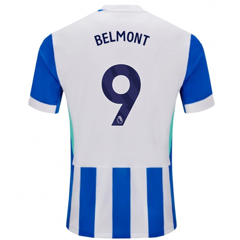 Danxen Hombre Camiseta Joe Belmont #9 Azul Blanco 1ª Equipación 2025/26 La Camisa