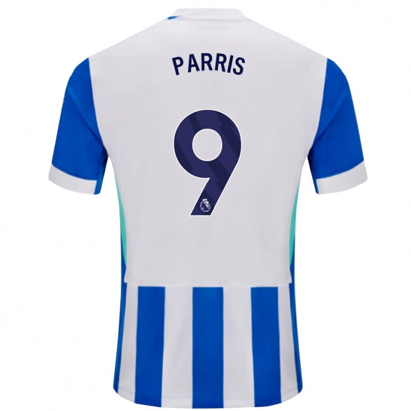 Danxen Hombre Camiseta Nikita Parris #9 Azul Blanco 1ª Equipación 2025/26 La Camisa