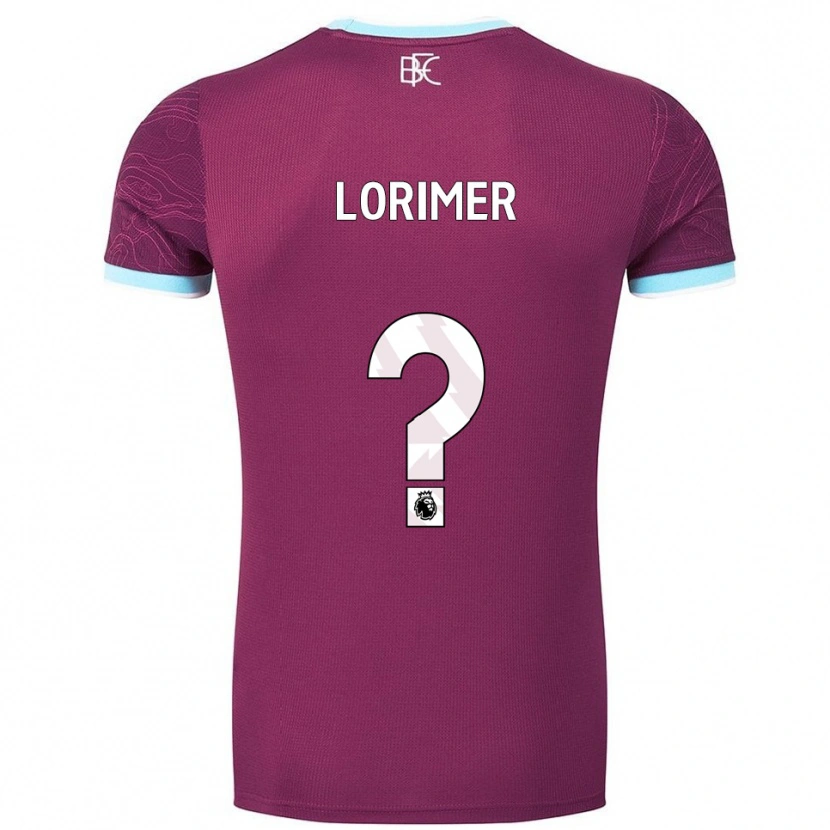 Danxen Hombre Camiseta Archie Lorimer #0 Borgoña Celeste 1ª Equipación 2025/26 La Camisa