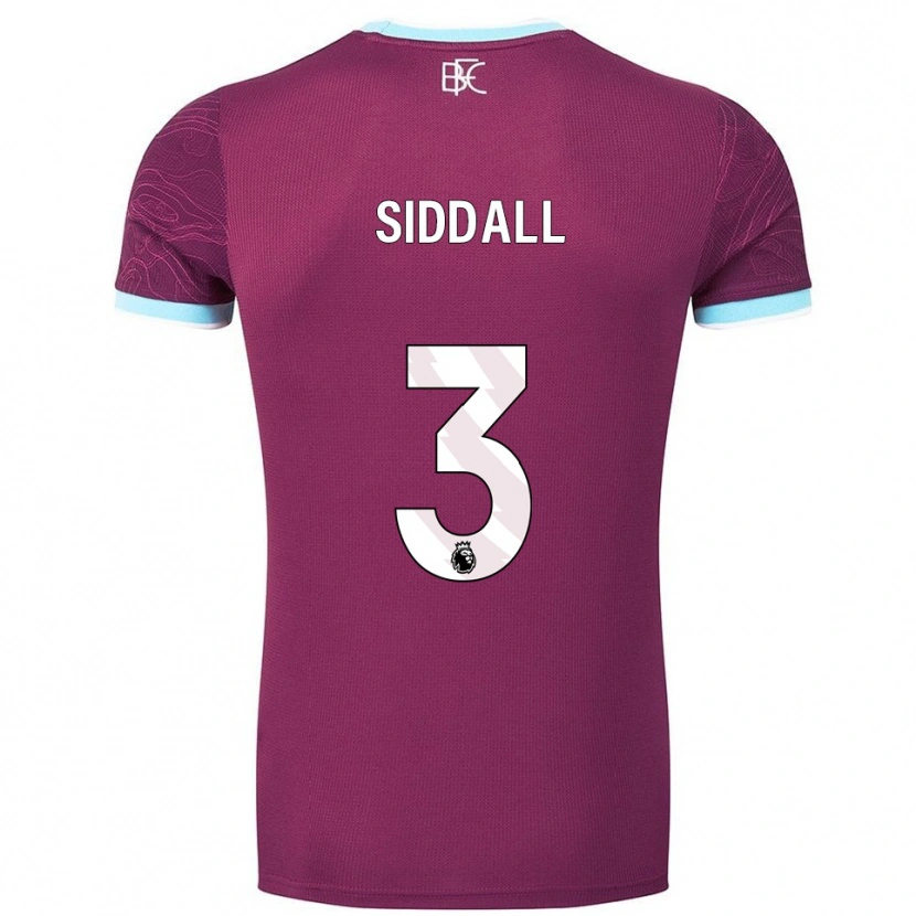 Danxen Hombre Camiseta Emma Siddall #3 Borgoña Celeste 1ª Equipación 2025/26 La Camisa