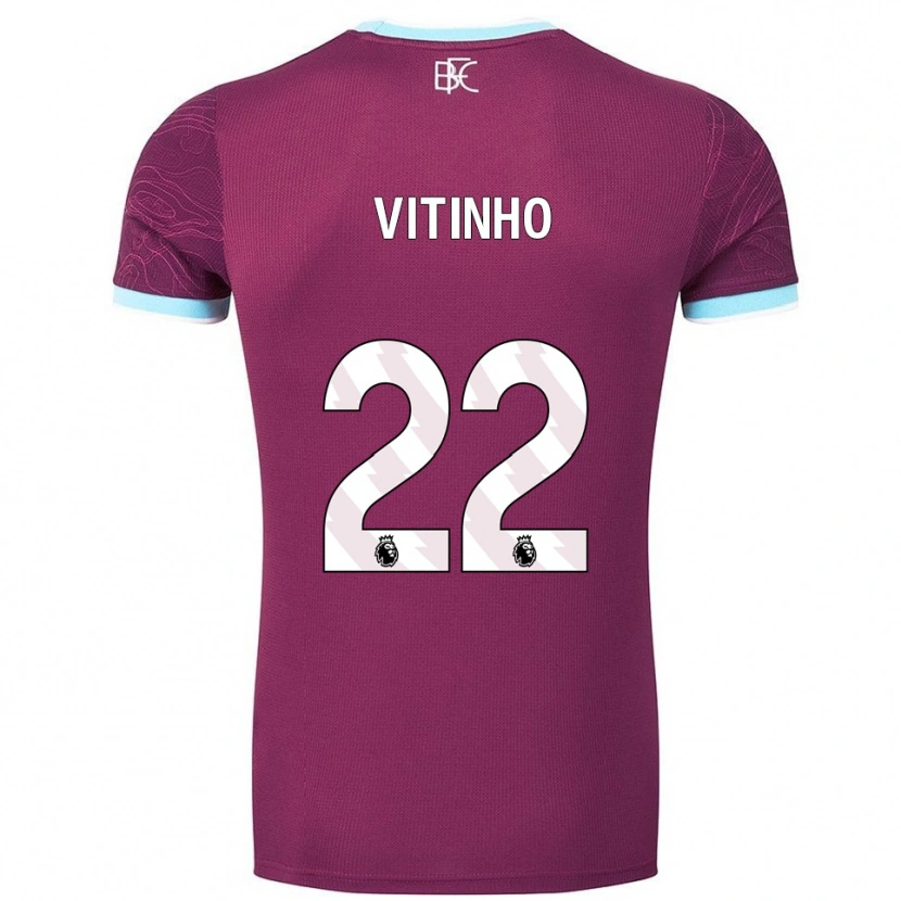 Danxen Hombre Camiseta Vitinho #22 Borgoña Celeste 1ª Equipación 2025/26 La Camisa