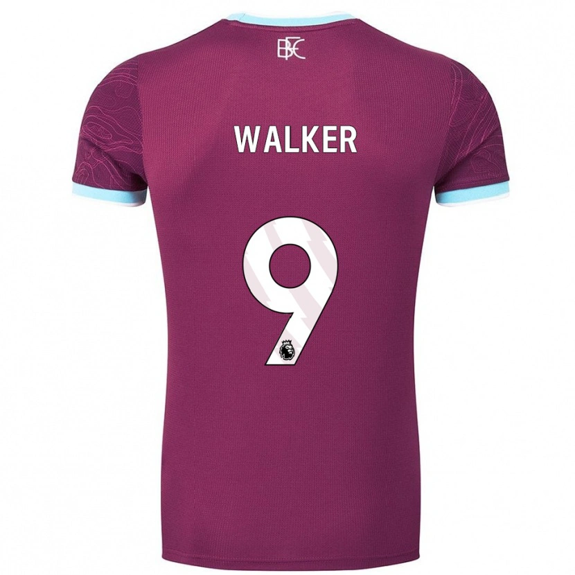 Danxen Hombre Camiseta Claudia Walker #9 Borgoña Celeste 1ª Equipación 2025/26 La Camisa
