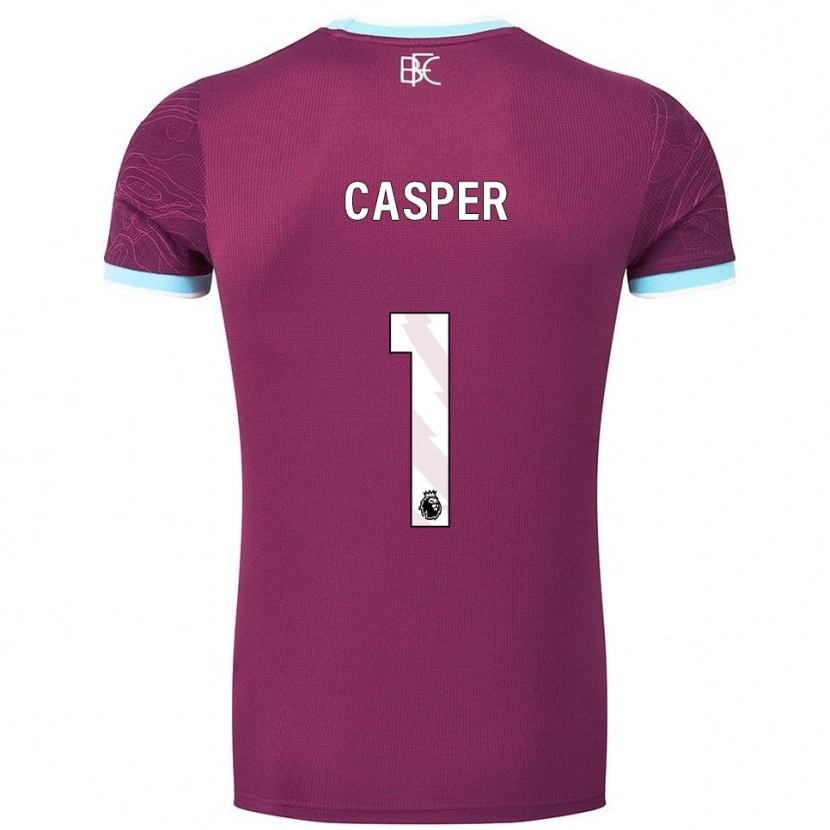 Danxen Hombre Camiseta Charlie Casper #1 Borgoña Celeste 1ª Equipación 2025/26 La Camisa