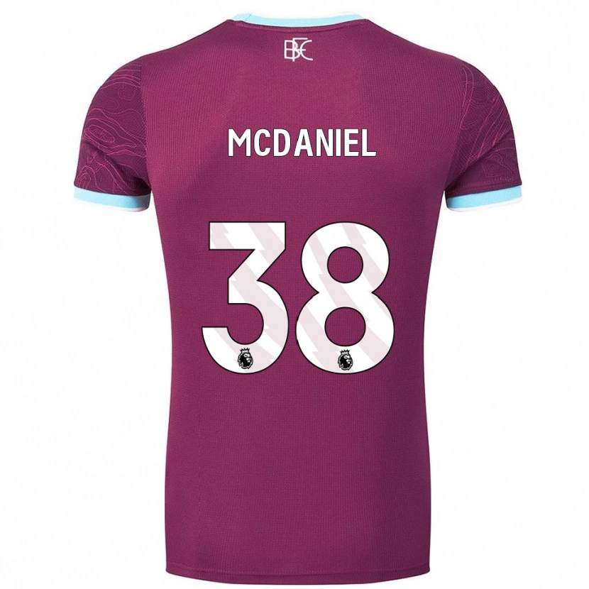 Danxen Hombre Camiseta Louise Mcdaniel #38 Borgoña Celeste 1ª Equipación 2025/26 La Camisa