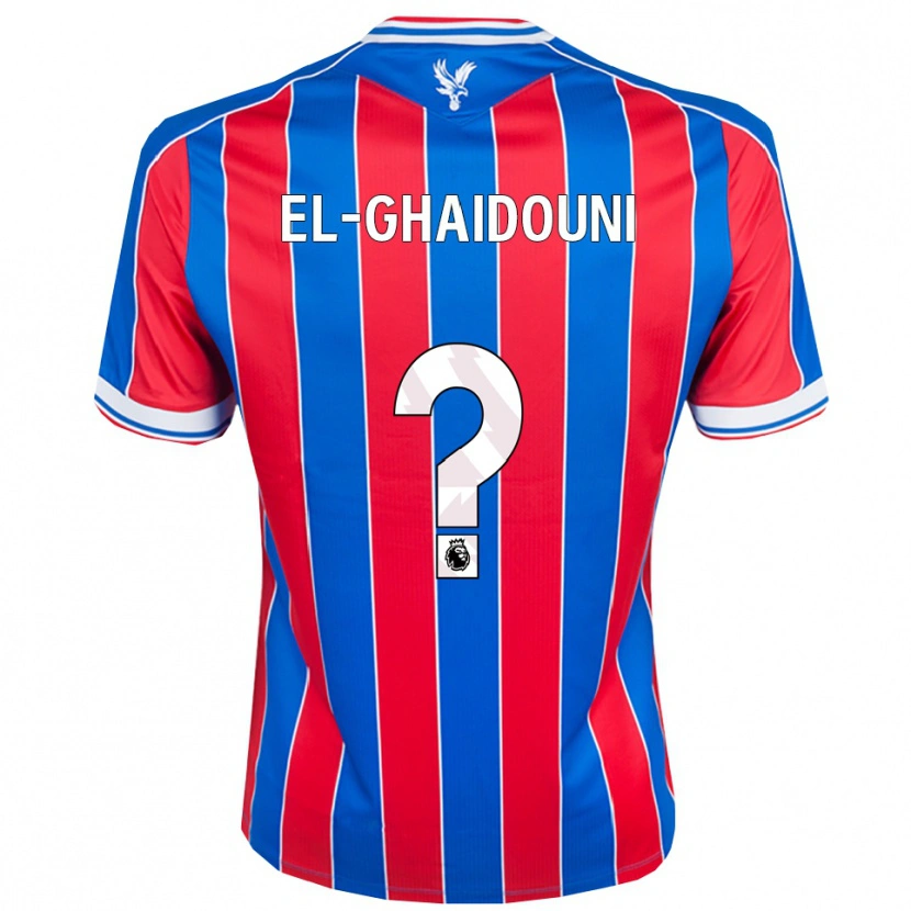 Danxen Hombre Camiseta Nabil El-Ghaidouni Taitt #0 Azul Rojo Blanco 1ª Equipación 2025/26 La Camisa