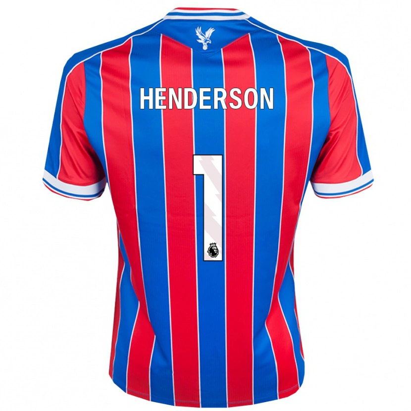 Danxen Hombre Camiseta Dean Henderson #1 Azul Rojo Blanco 1ª Equipación 2025/26 La Camisa