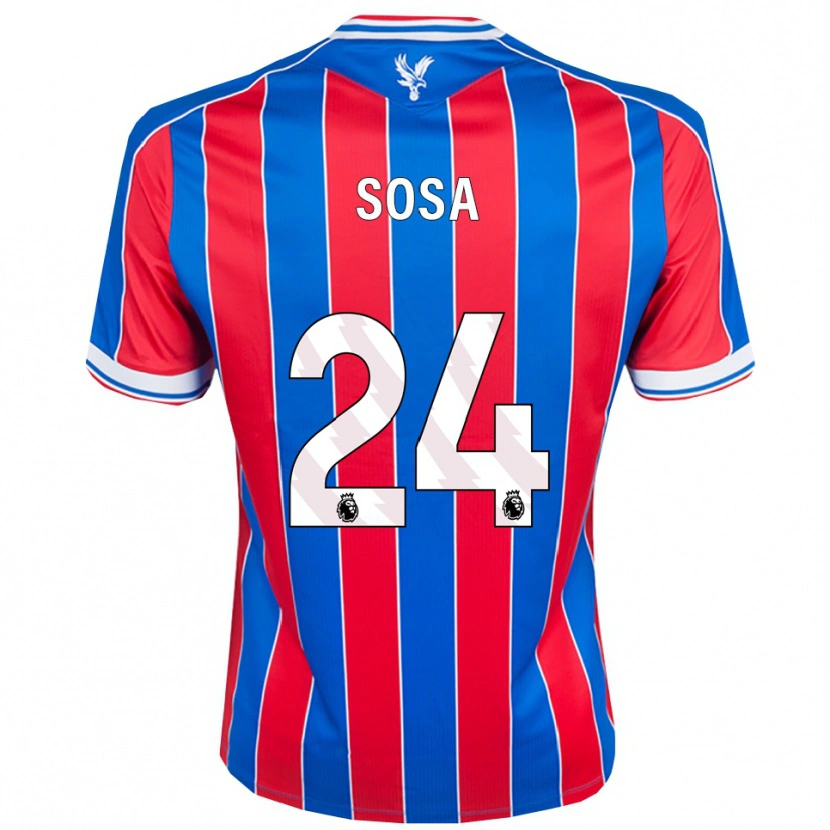 Danxen Hombre Camiseta Borna Sosa #24 Azul Rojo Blanco 1ª Equipación 2025/26 La Camisa