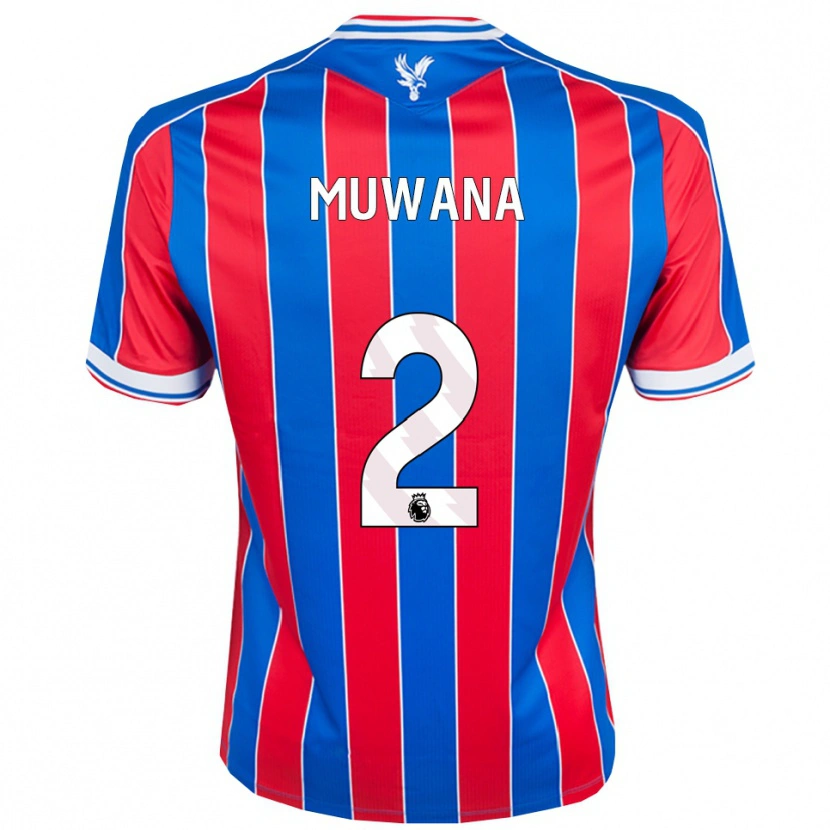 Danxen Hombre Camiseta Joshua Muwana #2 Azul Rojo Blanco 1ª Equipación 2025/26 La Camisa