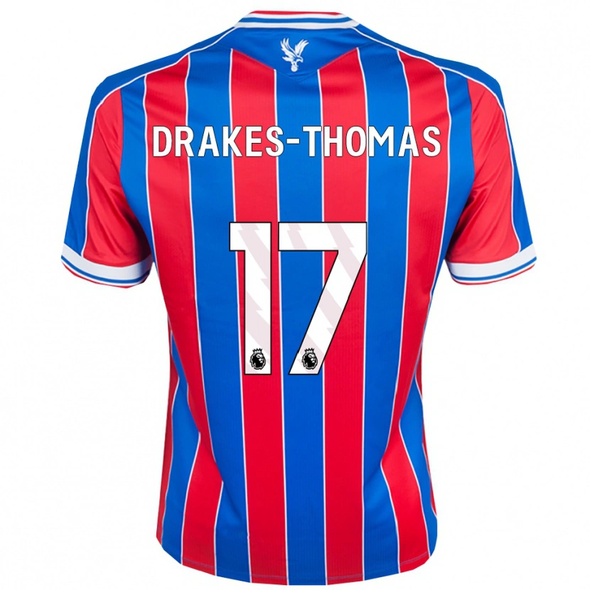 Danxen Hombre Camiseta Joél Drakes-Thomas #17 Azul Rojo Blanco 1ª Equipación 2025/26 La Camisa