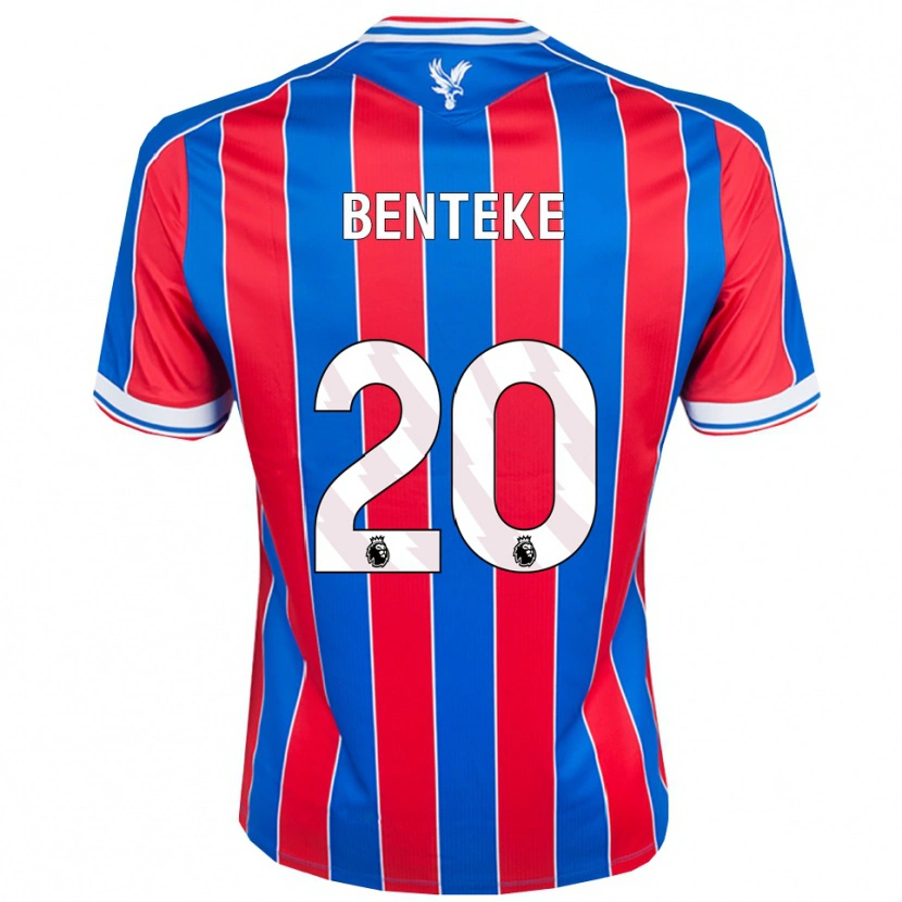 Danxen Hombre Camiseta Christian Benteke #20 Azul Rojo Blanco 1ª Equipación 2025/26 La Camisa