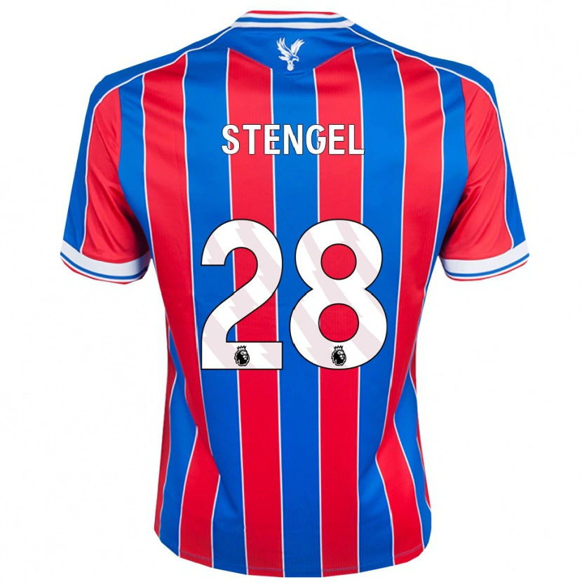 Danxen Hombre Camiseta Katie Stengel #28 Azul Rojo Blanco 1ª Equipación 2025/26 La Camisa