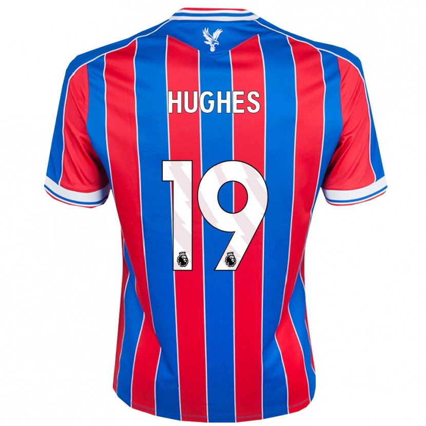 Danxen Hombre Camiseta Will Hughes #19 Azul Rojo Blanco 1ª Equipación 2025/26 La Camisa