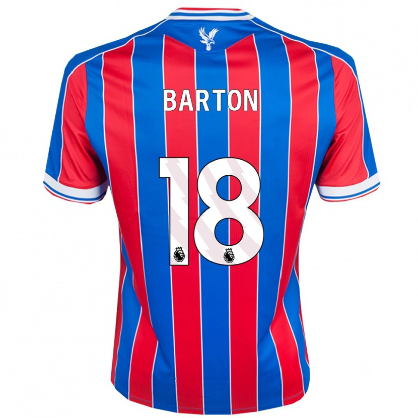 Danxen Hombre Camiseta Kirsty Barton #18 Azul Rojo Blanco 1ª Equipación 2025/26 La Camisa