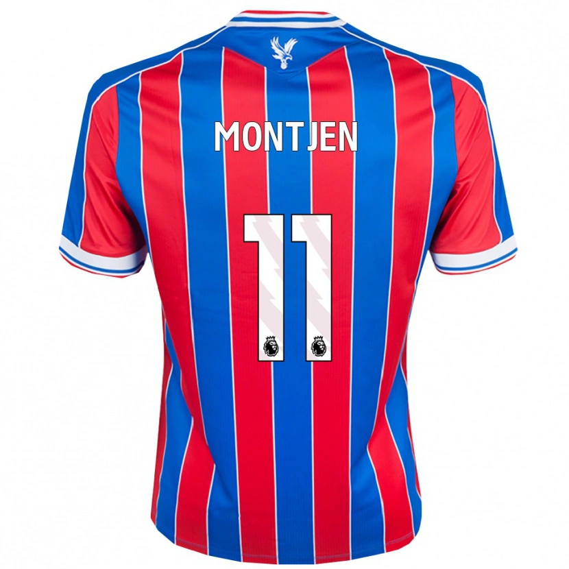Danxen Hombre Camiseta David Montjen #11 Azul Rojo Blanco 1ª Equipación 2025/26 La Camisa