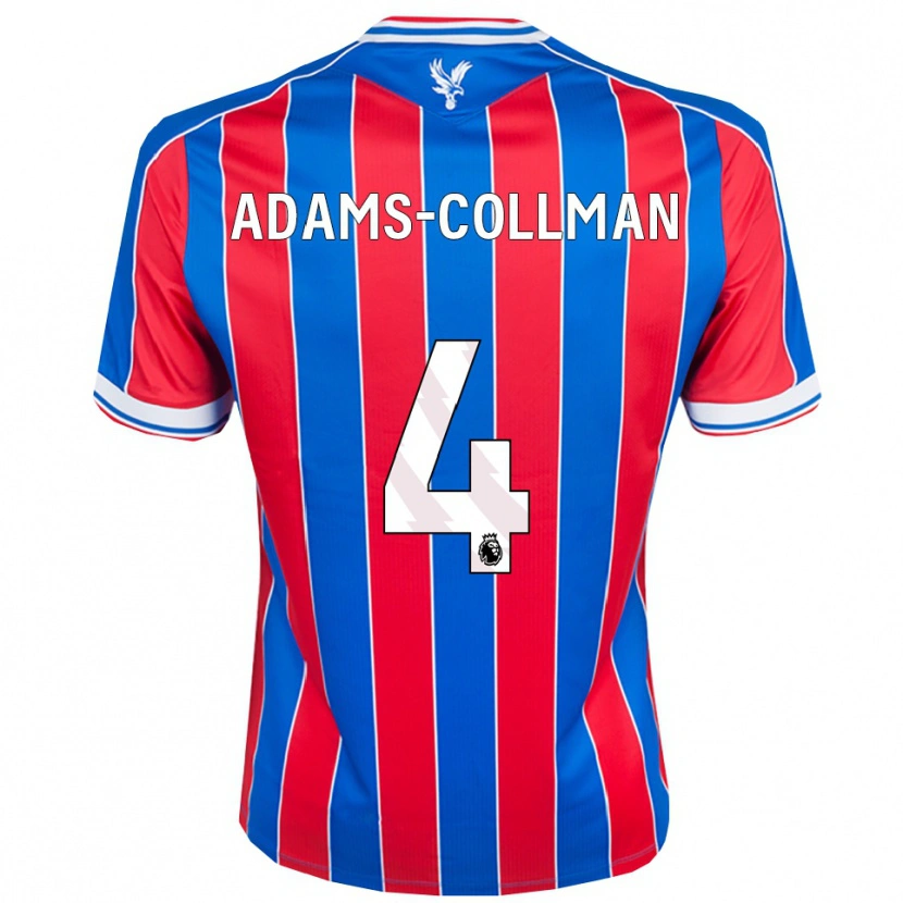 Danxen Hombre Camiseta Kai-Reece Adams-Collman #4 Azul Rojo Blanco 1ª Equipación 2025/26 La Camisa
