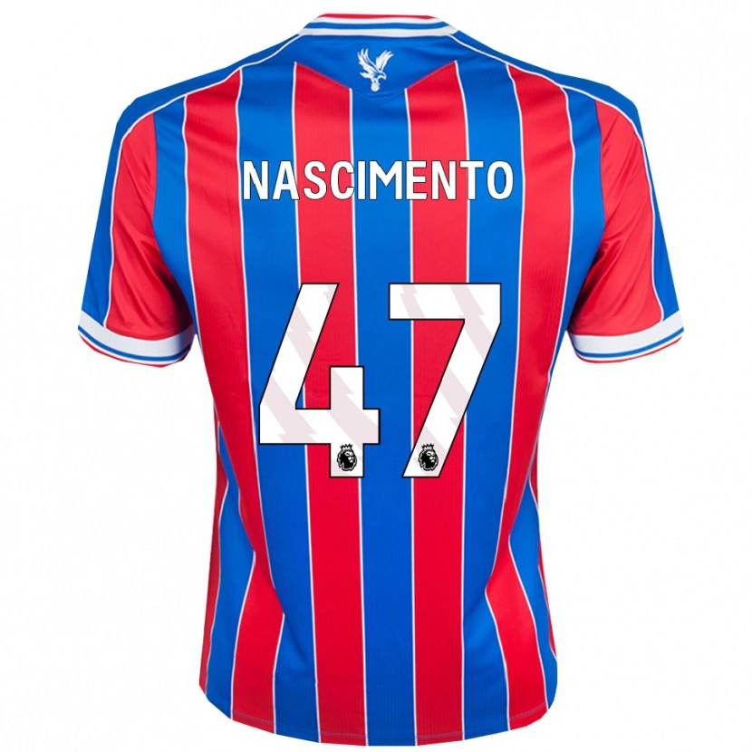 Danxen Hombre Camiseta Adler Nascimento #47 Azul Rojo Blanco 1ª Equipación 2025/26 La Camisa