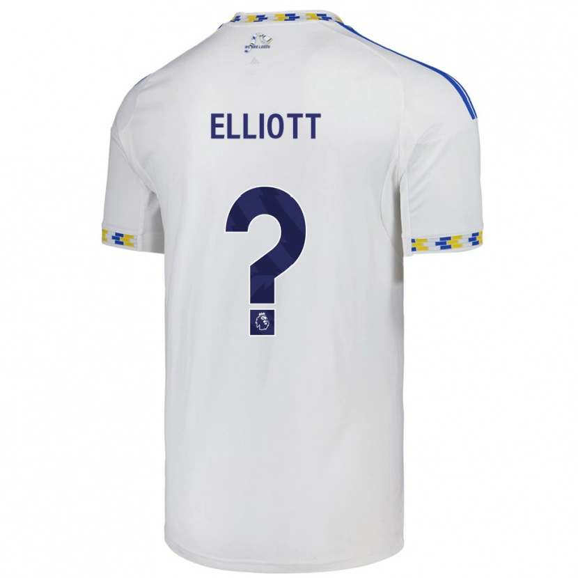 Danxen Hombre Camiseta Izzy Elliott #0 Blanco Azul 1ª Equipación 2025/26 La Camisa