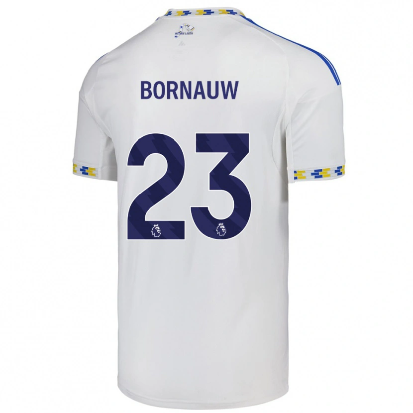 Danxen Hombre Camiseta Sebastiaan Bornauw #23 Blanco Azul 1ª Equipación 2025/26 La Camisa