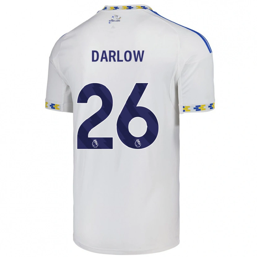 Danxen Hombre Camiseta Karl Darlow #26 Blanco Azul 1ª Equipación 2025/26 La Camisa