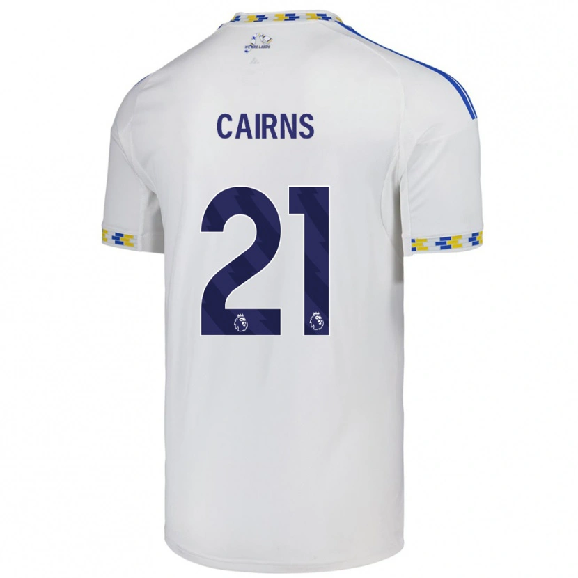 Danxen Hombre Camiseta Alex Cairns #21 Blanco Azul 1ª Equipación 2025/26 La Camisa
