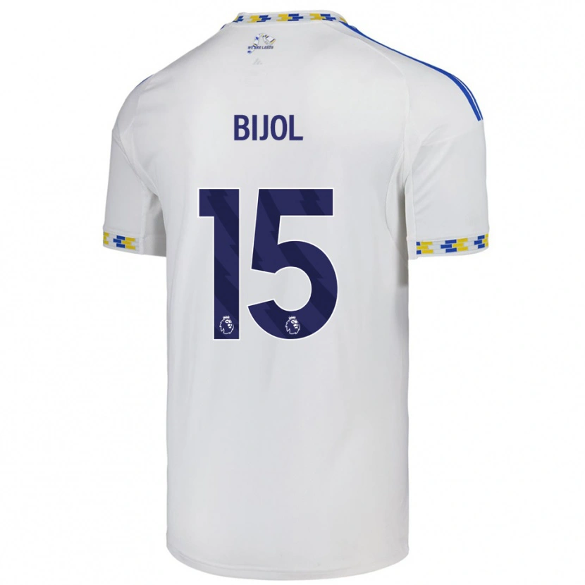 Danxen Hombre Camiseta Jaka Bijol #15 Blanco Azul 1ª Equipación 2025/26 La Camisa
