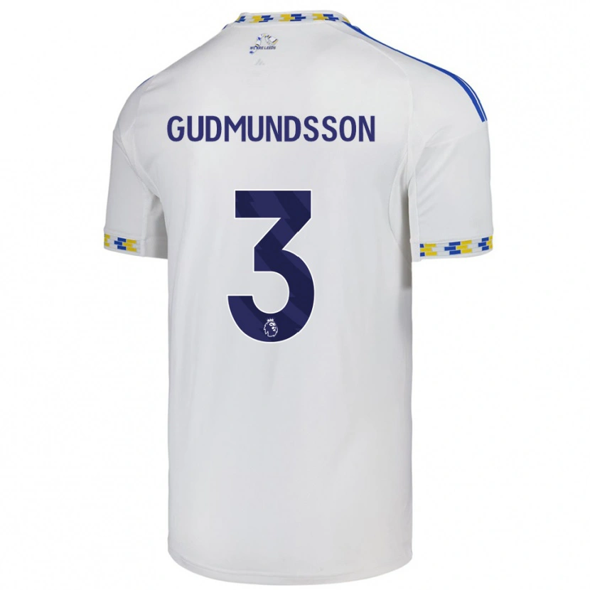 Danxen Hombre Camiseta Gabriel Gudmundsson #3 Blanco Azul 1ª Equipación 2025/26 La Camisa