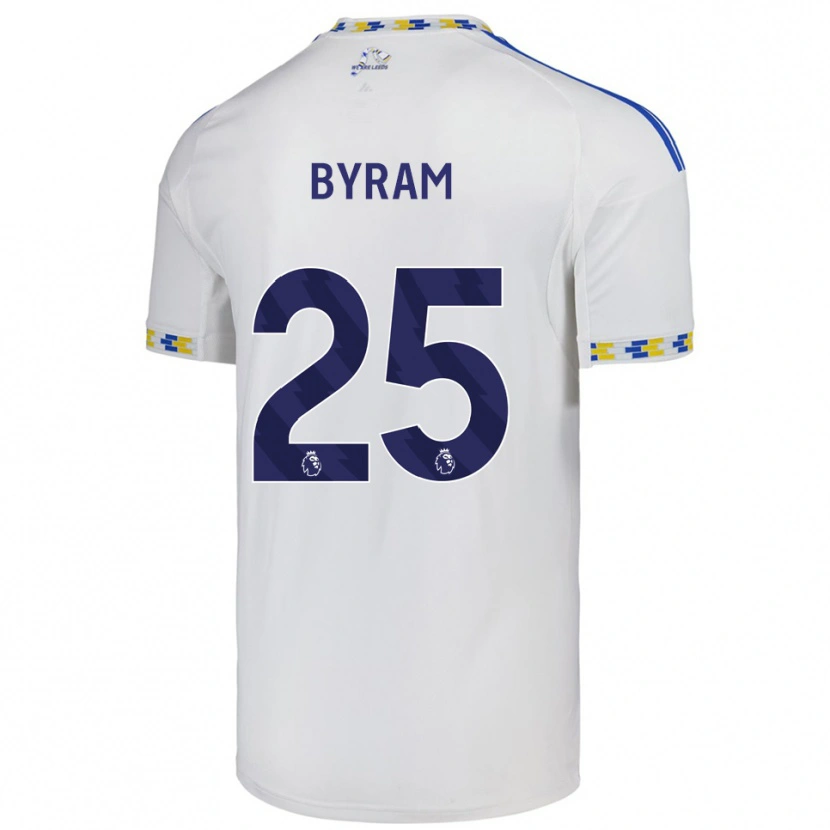 Danxen Hombre Camiseta Sam Byram #25 Blanco Azul 1ª Equipación 2025/26 La Camisa