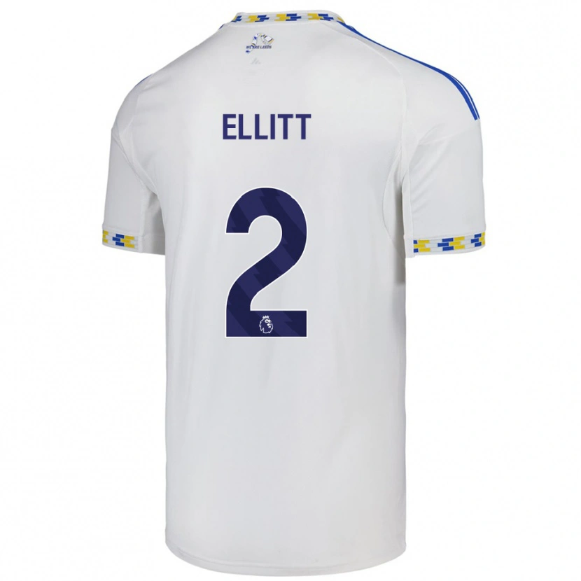 Danxen Hombre Camiseta Izzy Ellitt #2 Blanco Azul 1ª Equipación 2025/26 La Camisa