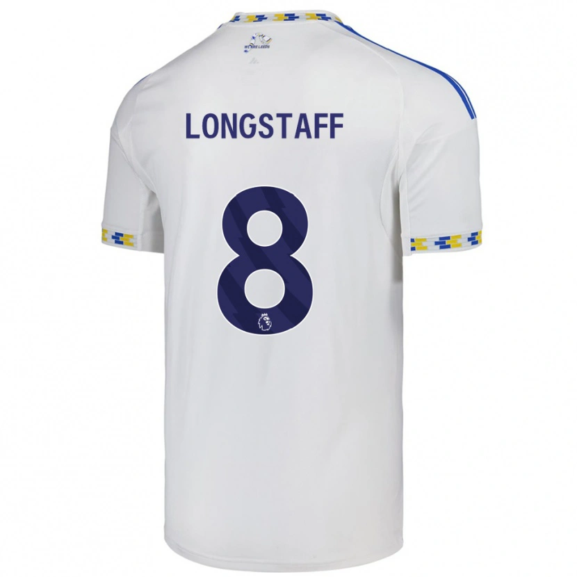 Danxen Hombre Camiseta Sean Longstaff #8 Blanco Azul 1ª Equipación 2025/26 La Camisa