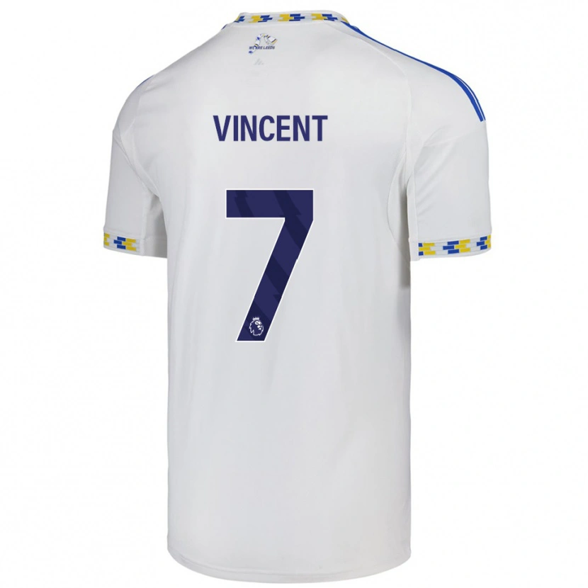 Danxen Hombre Camiseta Harvey Vincent #7 Blanco Azul 1ª Equipación 2025/26 La Camisa
