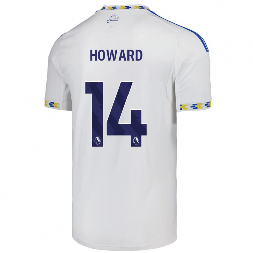 Danxen Hombre Camiseta Jacob Howard #14 Blanco Azul 1ª Equipación 2025/26 La Camisa