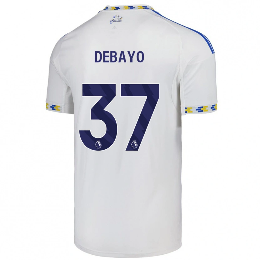 Danxen Hombre Camiseta James Debayo #37 Blanco Azul 1ª Equipación 2025/26 La Camisa