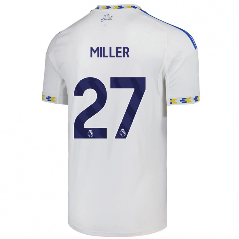 Danxen Hombre Camiseta Amari Miller #27 Blanco Azul 1ª Equipación 2025/26 La Camisa