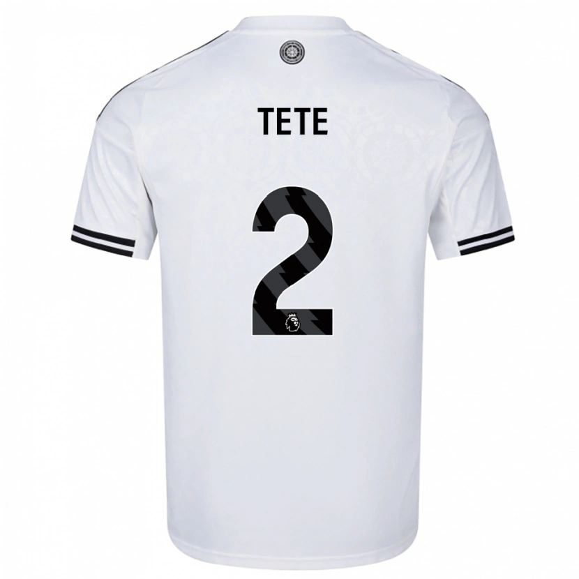 Danxen Hombre Camiseta Kenny Tete #2 Blanco Negro 1ª Equipación 2025/26 La Camisa