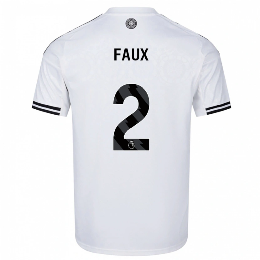Danxen Hombre Camiseta Alex Faux #2 Blanco Negro 1ª Equipación 2025/26 La Camisa