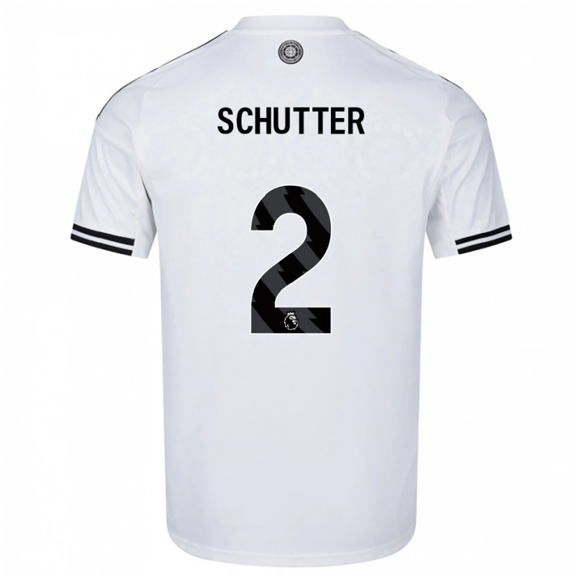 Danxen Hombre Camiseta Quinn Schutter #2 Blanco Negro 1ª Equipación 2025/26 La Camisa