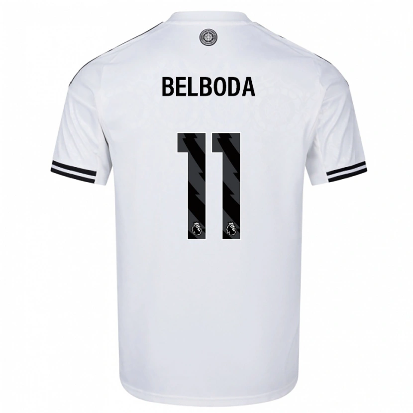 Danxen Hombre Camiseta Malachai Belboda #11 Blanco Negro 1ª Equipación 2025/26 La Camisa
