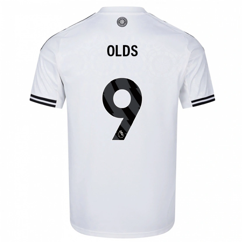 Danxen Hombre Camiseta Ellie Olds #9 Blanco Negro 1ª Equipación 2025/26 La Camisa