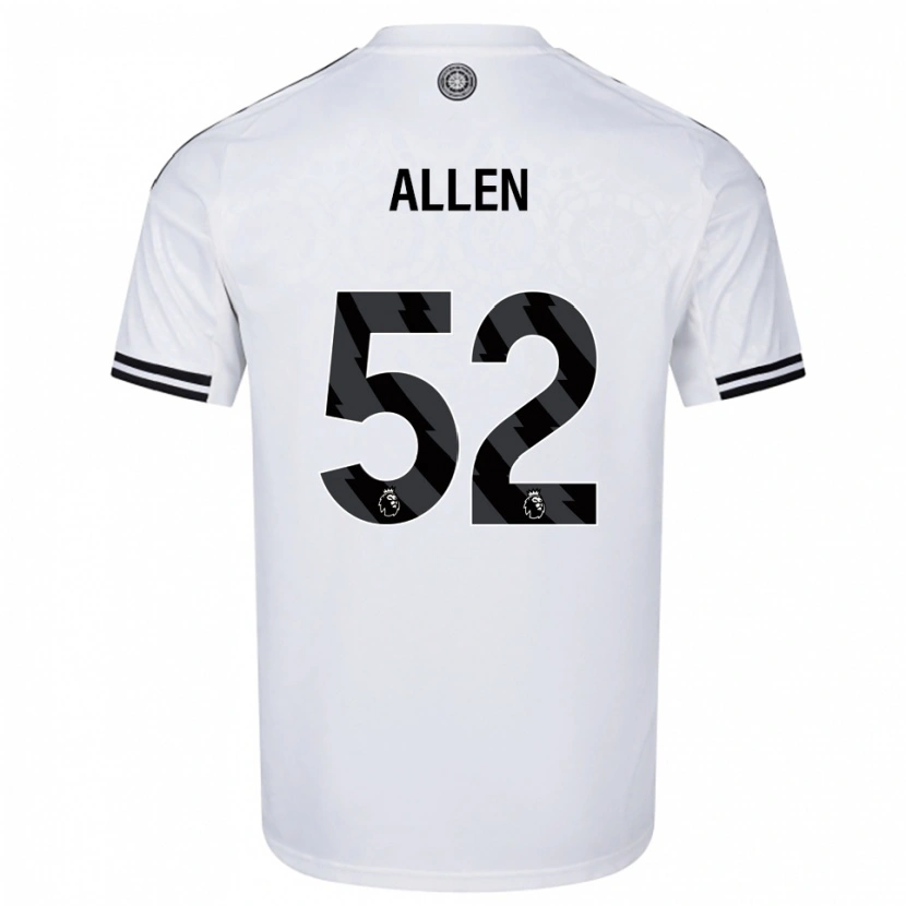 Danxen Hombre Camiseta Michael Allen #52 Blanco Negro 1ª Equipación 2025/26 La Camisa