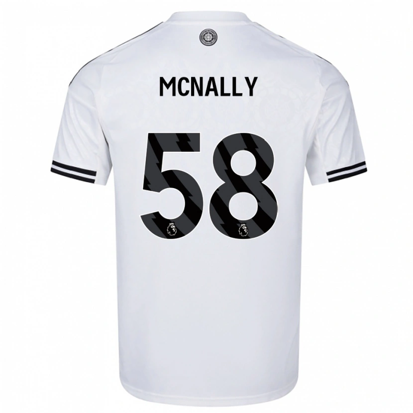 Danxen Hombre Camiseta Alfie Mcnally #58 Blanco Negro 1ª Equipación 2025/26 La Camisa