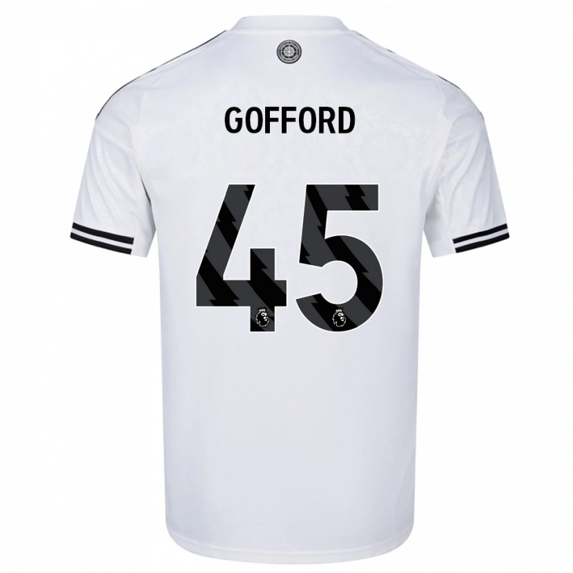 Danxen Hombre Camiseta Oliver Gofford #45 Blanco Negro 1ª Equipación 2025/26 La Camisa