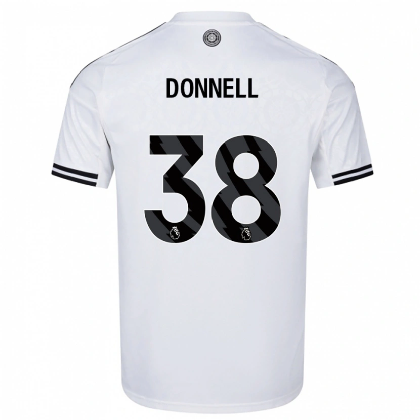 Danxen Hombre Camiseta Chris Donnell #38 Blanco Negro 1ª Equipación 2025/26 La Camisa