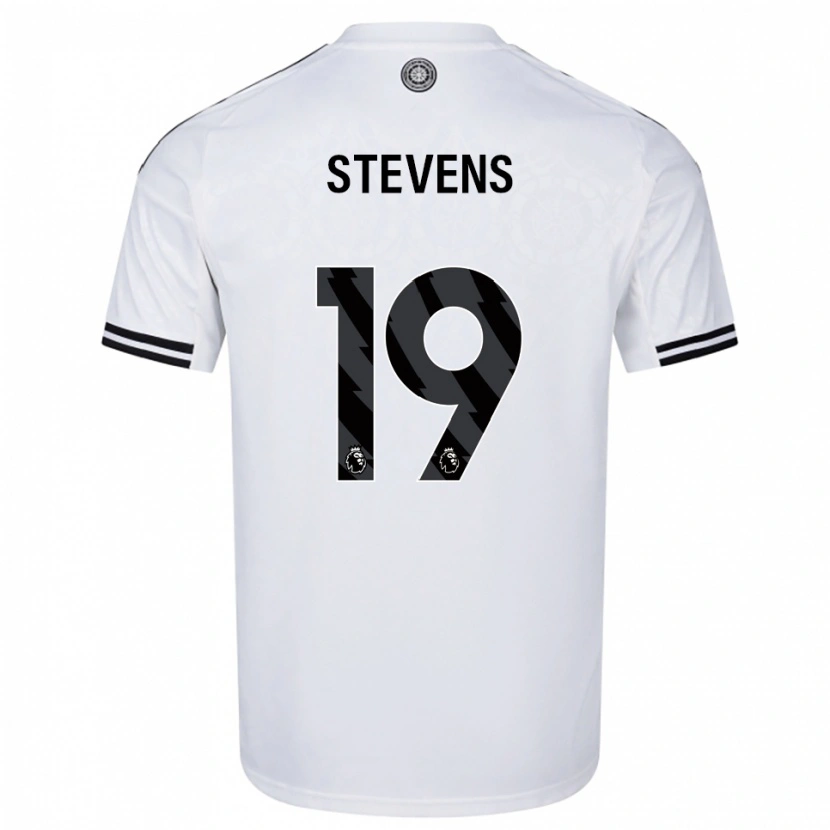 Danxen Hombre Camiseta Lily Stevens #19 Blanco Negro 1ª Equipación 2025/26 La Camisa