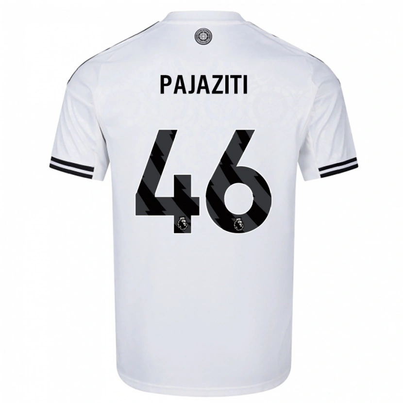 Danxen Hombre Camiseta Adrion Pajaziti #46 Blanco Negro 1ª Equipación 2025/26 La Camisa