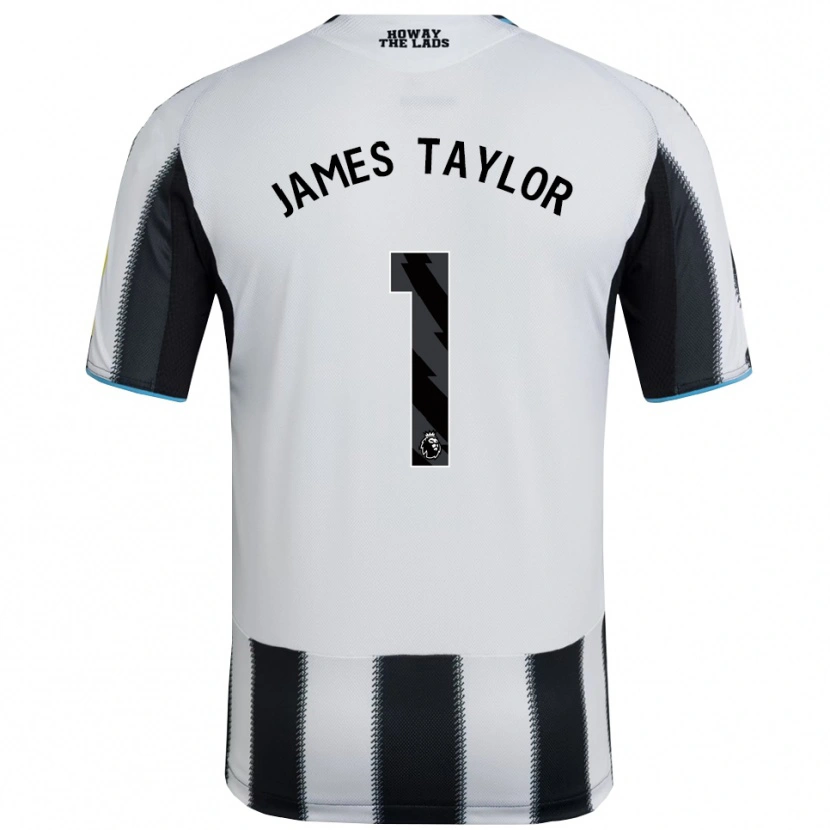 Danxen Hombre Camiseta James Taylor #1 Negro Blanco 1ª Equipación 2025/26 La Camisa