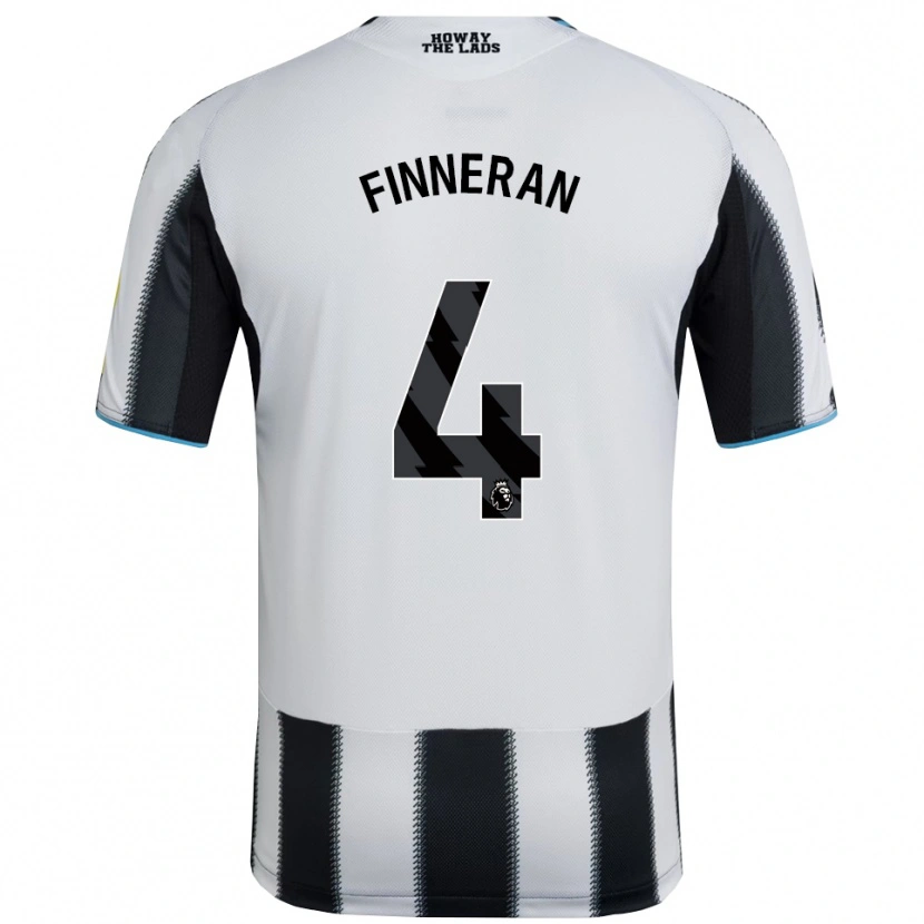 Danxen Hombre Camiseta Rory Finneran #4 Negro Blanco 1ª Equipación 2025/26 La Camisa