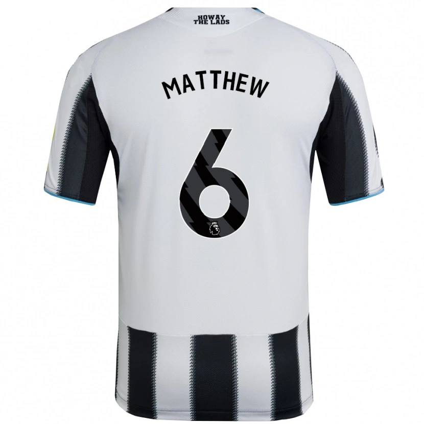Danxen Hombre Camiseta Matthew Taylor #6 Negro Blanco 1ª Equipación 2025/26 La Camisa